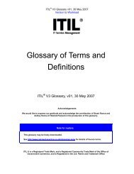 ITIL V3 Glossary of Terms and Acronyms - IT Services