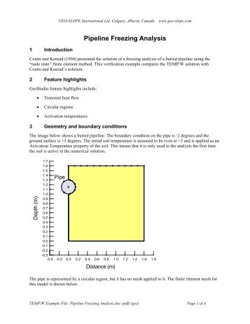Pipeline Freezing Analysis.pdf - GEO-SLOPE International Ltd.