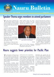 Nauru Bulletin Issue 83 - The Government of the Republic of Nauru