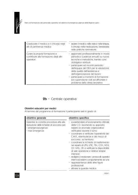 Piano di Formazione - Agenzia di SanitÃ  Pubblica della Regione Lazio