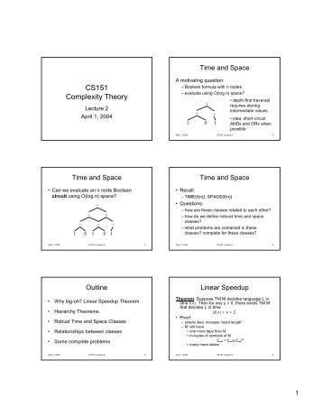 CS151 Complexity Theory