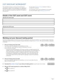 CGT DISCOUNT WORKSHEET