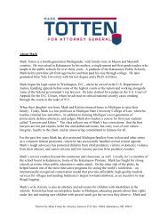 About Mark Mark Totten is a fourth-generation Michigander, with ...