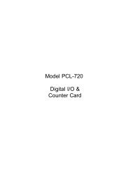 Model PCL-720 Digital I/O & Counter Card