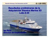 Resultados preliminares de la Adquisición Sísmica Marina ... - Gold Oil