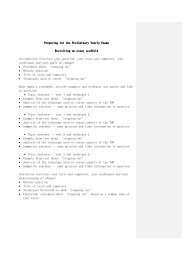 Preparing for the Preliminary Yearly Exams