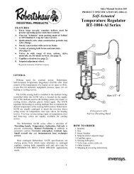 Temperature Regulator I-1284-B through G Series - Robertshaw ...