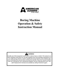 Boring Machine Operators Manual - American Augers, Inc.