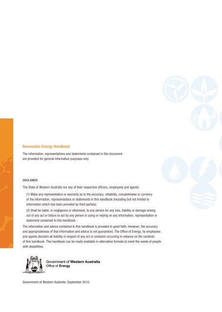 Renewable Energy Handbook 2010 - Department of Finance - The ...