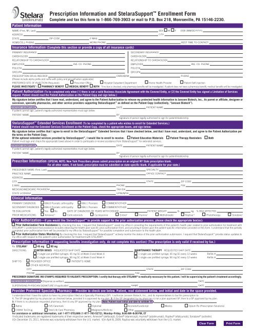 prescription-information-and-stelara-support-enrollment-form