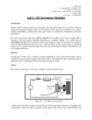 Lab 4 – DC Servomotor Modeling