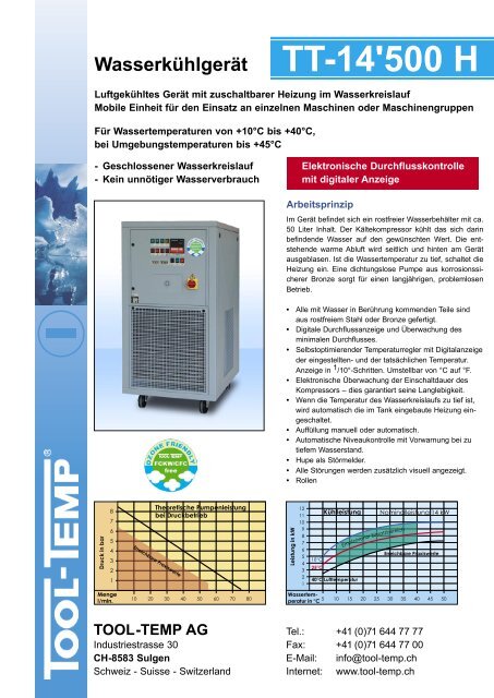 Wasserkühlgerät TT-14'500 H - TOOL-TEMP