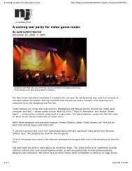 A coming-out party for video game music - Schola Cantorum on ...