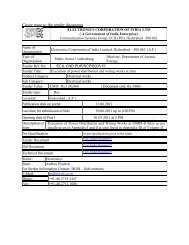 Cover page to the tender document - Electronics Corporation of ...