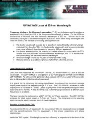 UV Nd:YAG Laser at 355-nm Wavelength - Lee Laser, Inc.