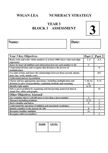 WIGAN LEA NUMERACY STRATEGY - Wigan Schools Online