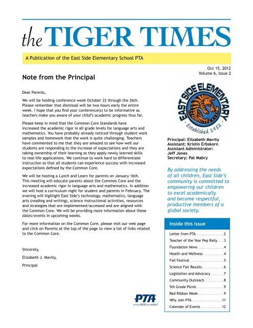 Tiger Times - East Side PTA
