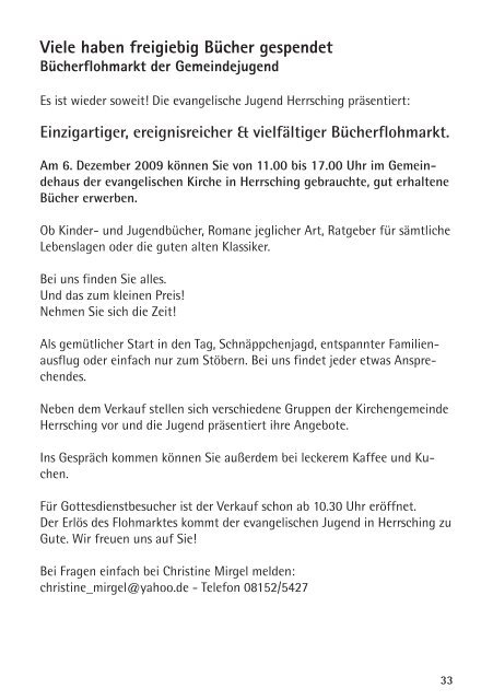 Gemeindebrief - Evangelische Kirchengemeinde Herrsching ...