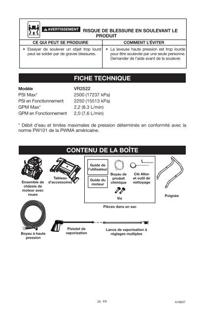 Operation Manual Pressure Washer