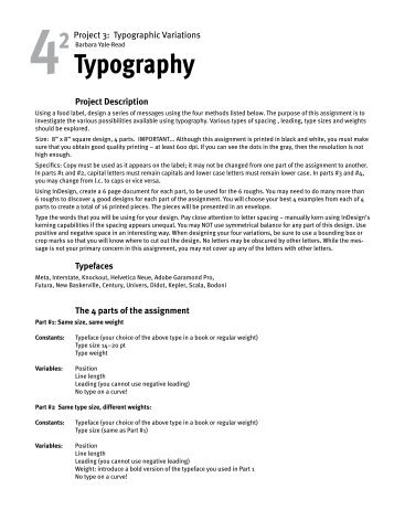 Typographic Variations