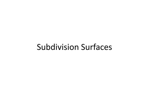 Hardware Subdivision and Tessellation of Catmull-Clark Surfaces