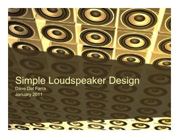 Simple Loudspeaker Design - Charlie's Audio Pages