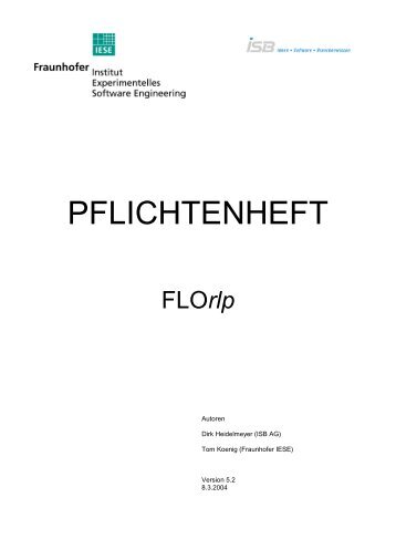 PFLICHTENHEFT