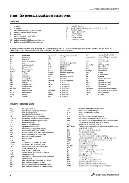 statistiÄna znamenja, krajÅ¡ave in merske enote - StatistiÄni urad ...