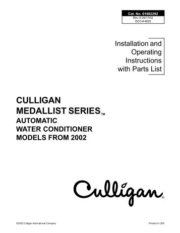 CULLIGAN MEDALLIST SERIES