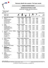 PalmarÃ¨s dÃ©taillÃ© des equipes / Full team results DIVISION ...