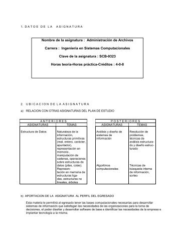 Nombre de la asignatura - Instituto TecnÃ³logico de La Laguna