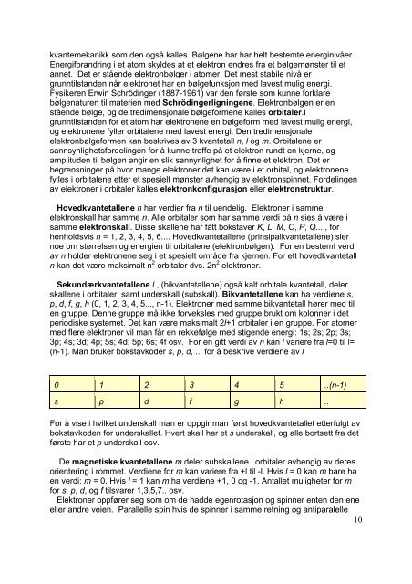 Kjemi – grunnstoffenes reaksjoner