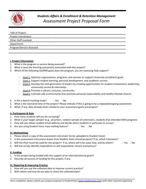 project request form - Student Affairs