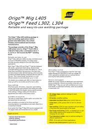 Origo™ Mig L405 Origo™ Feed L302, L304