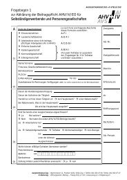 Fragebogen fÃ¼r SelbstÃ¤ndigerwerbende und Personengesellschaften