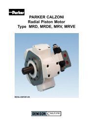 PARKER CALZONI Radial Piston Motor Type MRD, MRDE, MRV ...