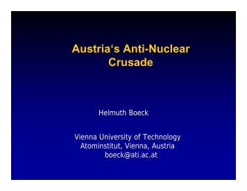 Austria's Anti-Nuclear Crusade - European Nuclear Society