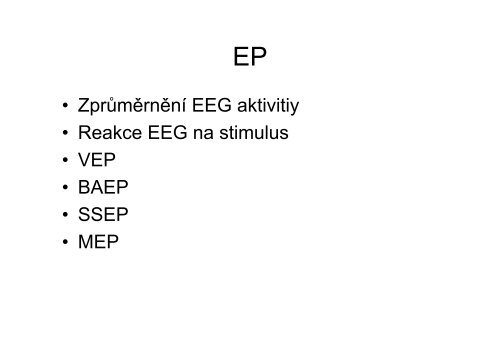 Pomocné vyšetřovací metody v neurologii