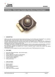 X19 Series – 19mm Laser Trackball, Panel Mount, Protocol ... - Elimec
