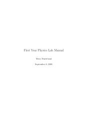 First Year Physics Lab Manual - Wilfrid Laurier University Physics Labs