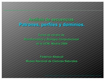 Patrones, perfiles y dominios.