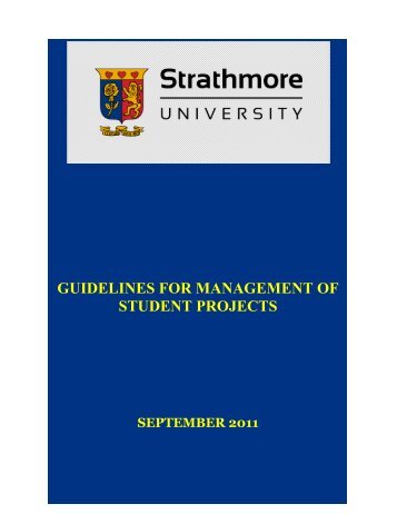 guidelines for management of student projects - Strathmore University