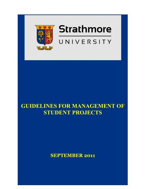 guidelines for management of student projects - Strathmore University