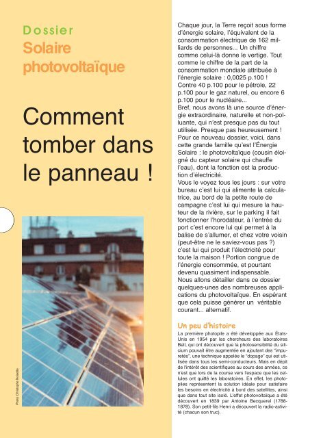 Solaire photovoltaÃ¯que - Free