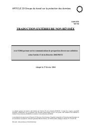 Avis 5/2004 portant sur les communications de prospection ... - Europa