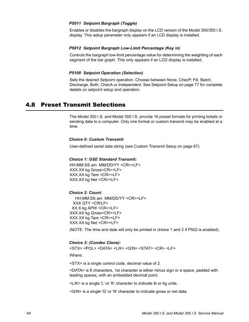 GSE 350IS / GSE 355IS Service Manual - Advanced Weigh ...