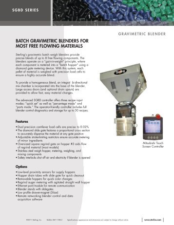 batch gravimetric blenders for most free flowing materials