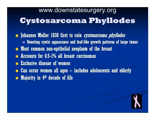 ABSITE Review Series: Cystosarcoma Phyllodes Phyllodes and y ...