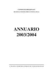 ANNUARIO 2003/2004 - Consiglio Regionale del Friuli Venezia Giulia