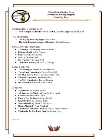 commandant reading list book report template information pack mccs fuji commandant reading list book report template information pack mccs fuji